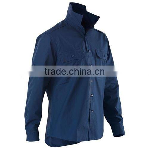 Custom mining industrial work uniform Mens 100% cotton short sleeve workwear shirts