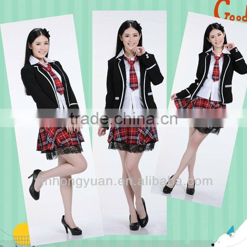 custom fashion high shcool uniforms designs for girls