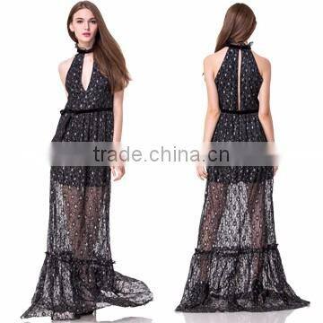 Embroidered Long Chiffon New Style Woman Maxi Dress