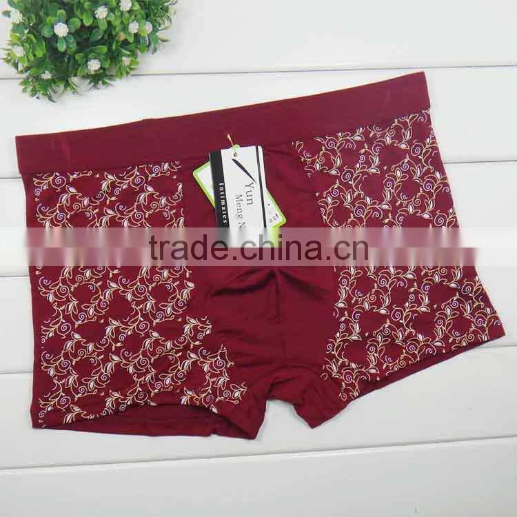 Printed geometry fashion bamboo fiber men briefs stock men boxer briefs boyshort