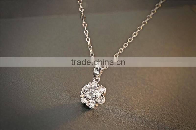 925 sterling silver pendant women snowflake necklace pendant