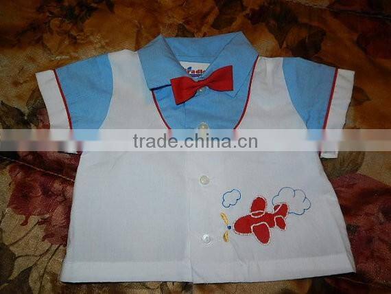 Short Sleeve Three Pieces 100% Cotton High Quality Infant Baby Boy Child Bowtie Gentleman Clothing Summer Wear It Spring Season