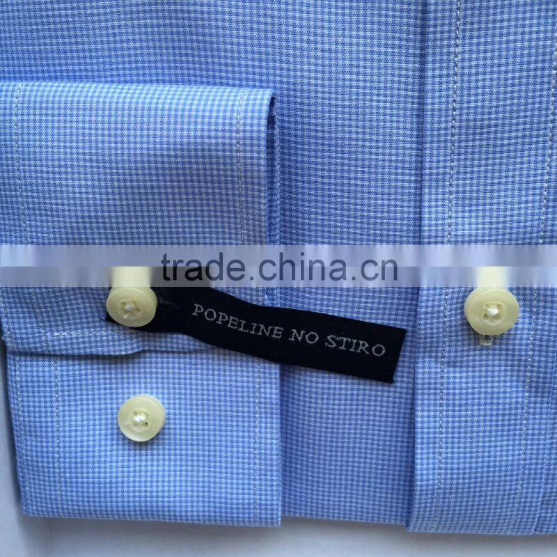 Men's T/C yarn dyed check business shirt with box packing