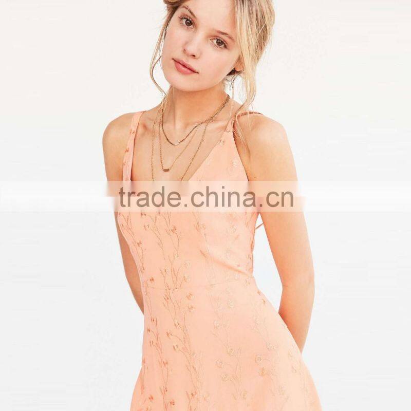 2016 embroidered maxi dress backless dress