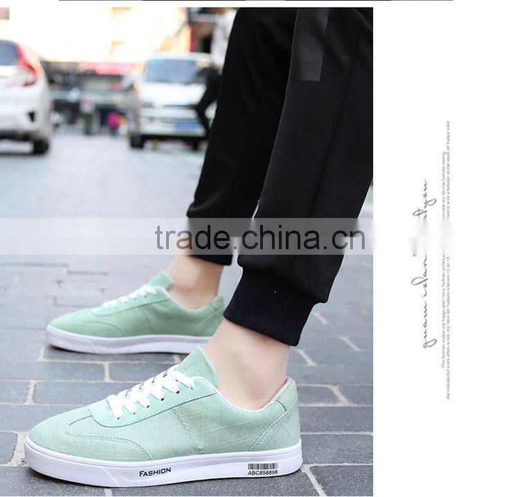 Multiple color options linen men's casual canvas shoes