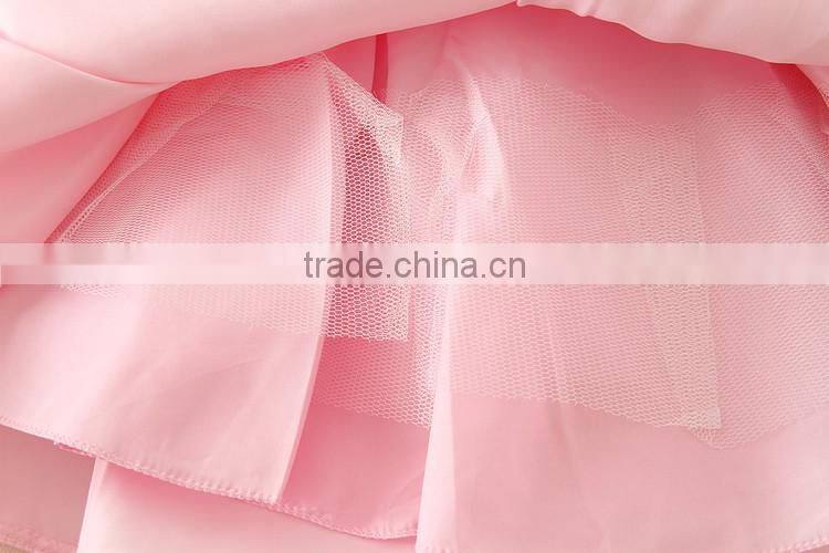 Best selling India and Pakistan Clothing child Pink Flower wedding dress vintage sweet girl party dresses