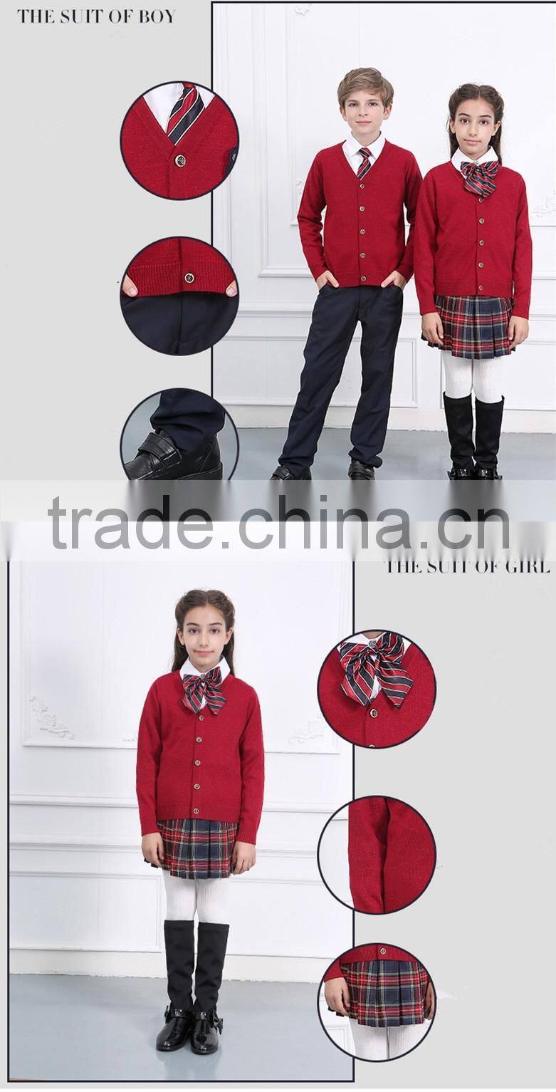 Fashionable western style primary school uniform designs