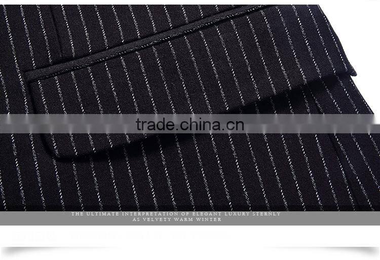 European Men'S Stripe Arrow Lapel Fashion Suit Jacket Blazer For Men