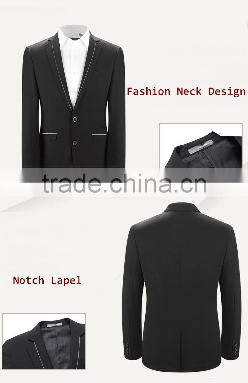 Fashionable Men 2-Button Trim Business Suit With Promotional Price