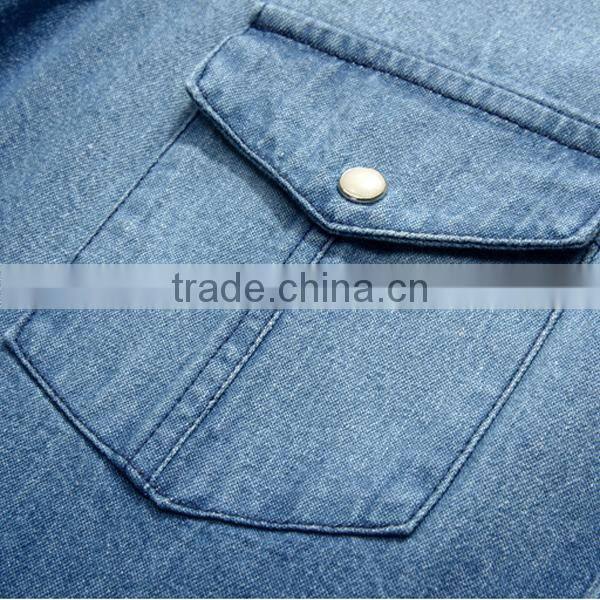 Custom fashion streetwear adults denim shirts