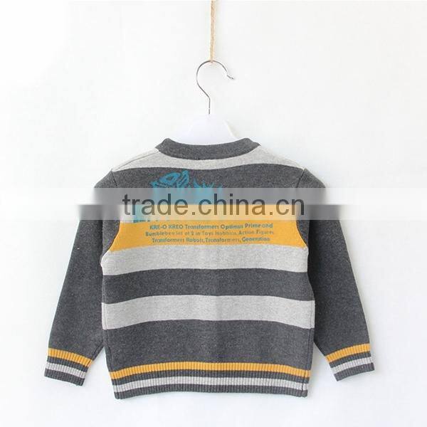 Baby woolen striped sweater cardigan