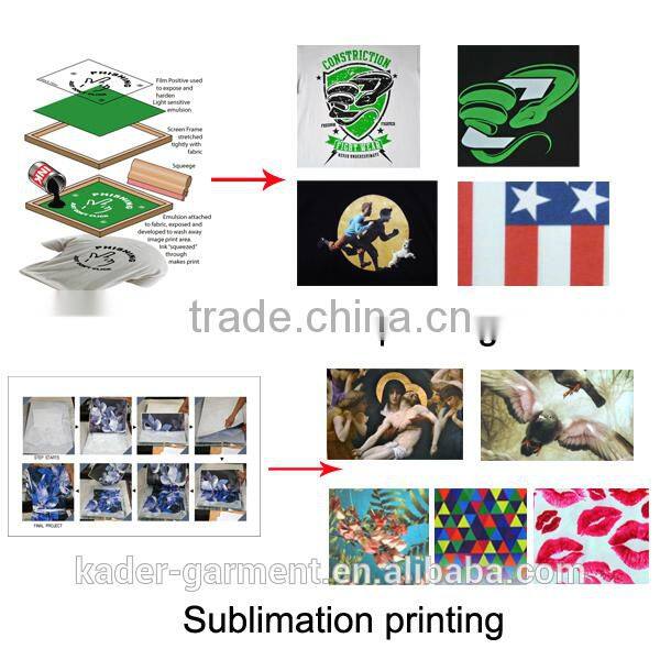 Custom full sublimation printing t shirt, palm tree printed t shirt 2015