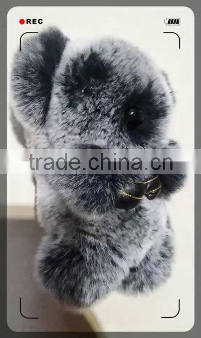 Real rex rabbit fur keychain Bear doll Doll Key Chain Charm Golf Bag Pendant Wallet Pom Pom Coon Car Pendant