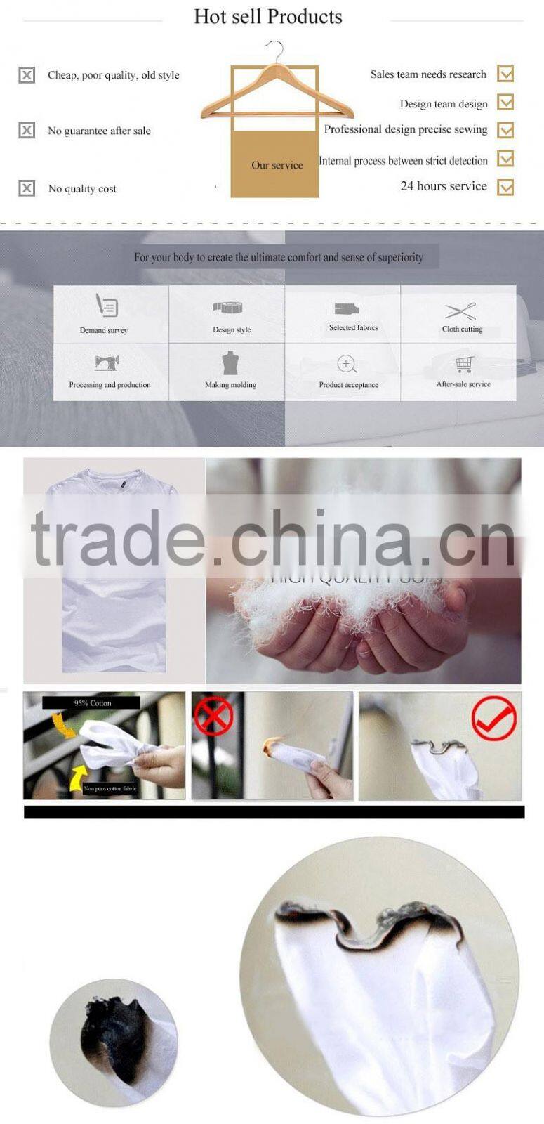 High quality Custom 100% cotton t shirt tee shirts