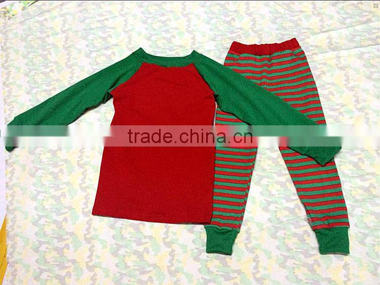 2017 New design comfort Kids green striped Family Christmas Pajamas Baby Toddler New Year Children Pajamas sets