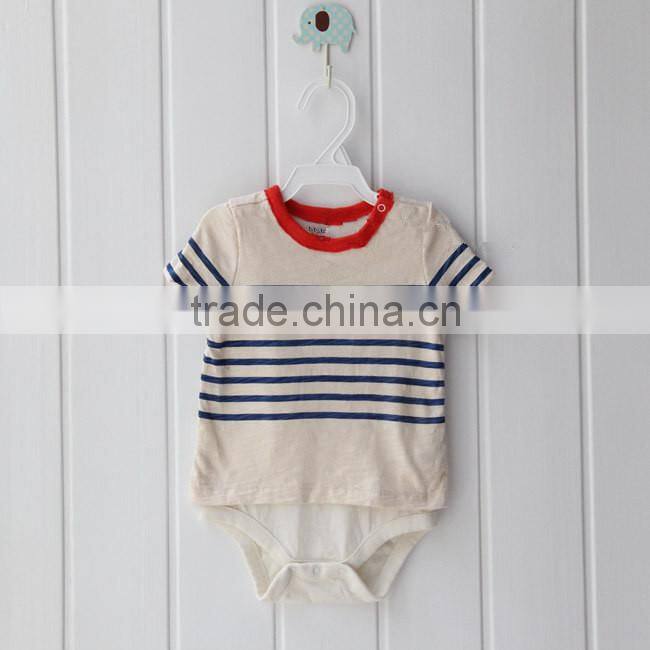Short Sleeve Navy Style Baby Rompers