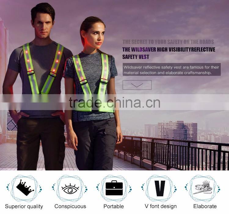 Alibaba China New Design Led Hi Visibility Vest safety dark night