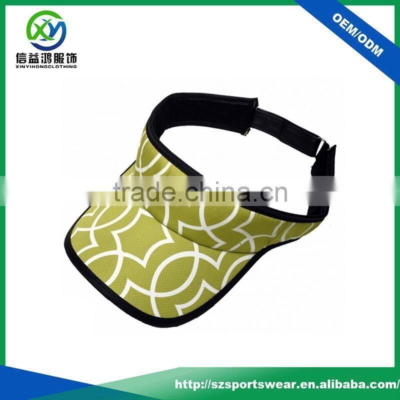 Top Quality Polyester Sublimation Color Ladies Golf Visor