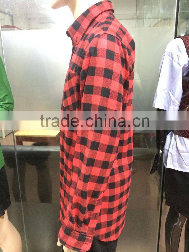 2016 Newest Winter Autumn Cotton Plaid Shirt Men's Dress Shirt Flannel Shirt Wholesale Bulk
