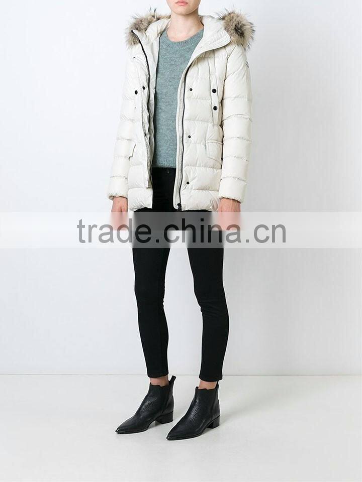 Shandao OEM custom winter soft long sleeve fashional ostrich feather coat