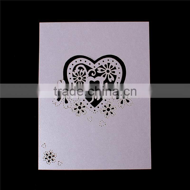 Paper Wedding Party Name Place Card Heart Mauve