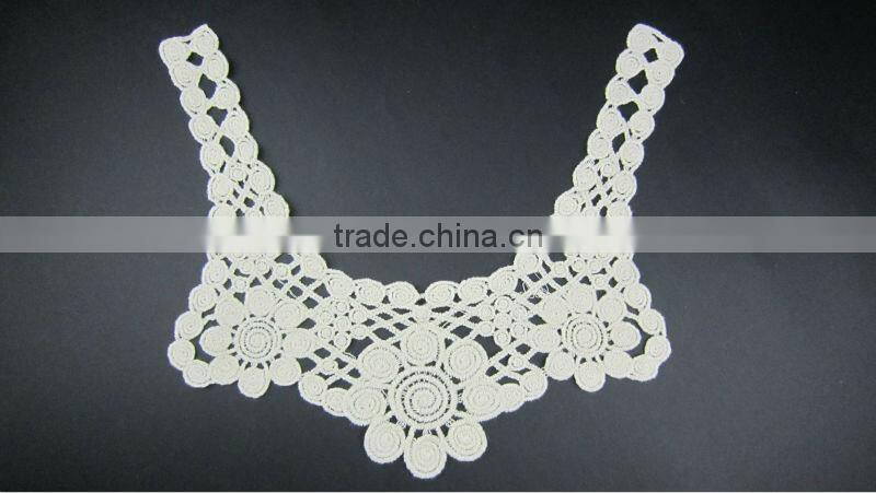 100%cotton collar lace for garments' backside