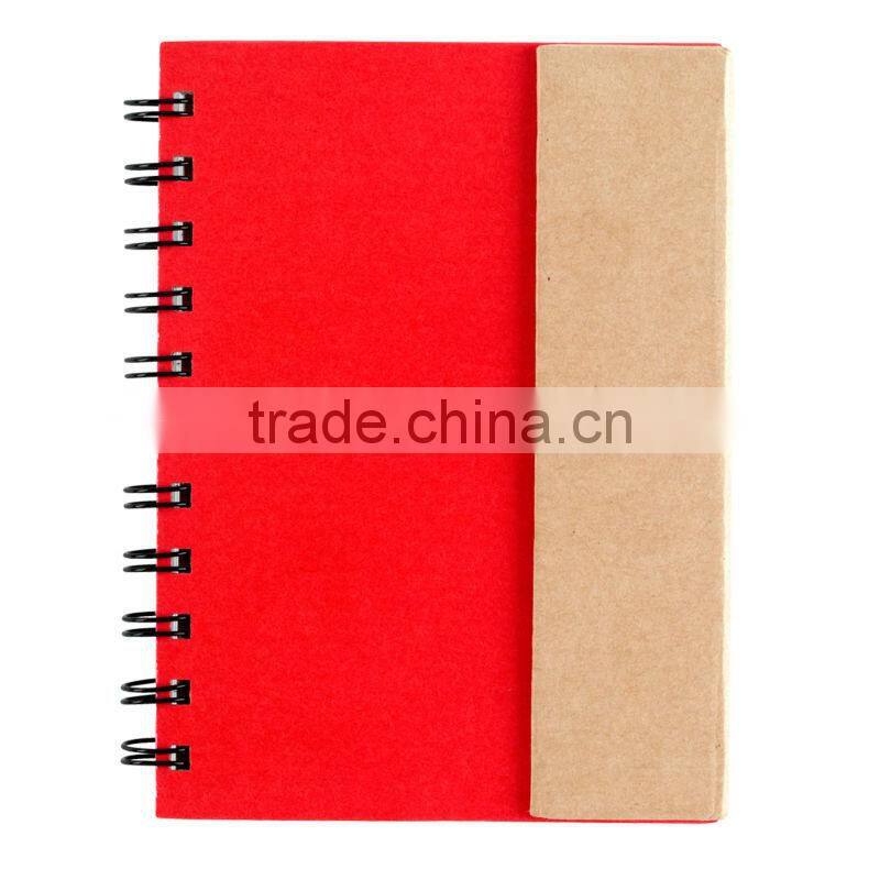 900grams kraft cover spiral winding notebook 70grams 60sheets 15*12cm with paper pen with magnetic closure