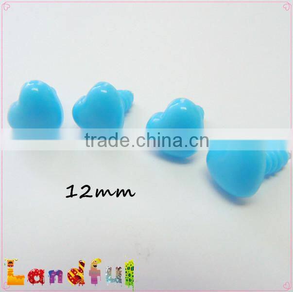 12mm Sky Blue Heart Nose Animal Nose Plush Toy Nose Craft Doll