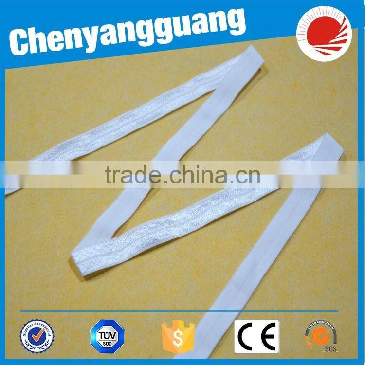 New Design Shining Fold Over Elastic Trim For Hair Ties
