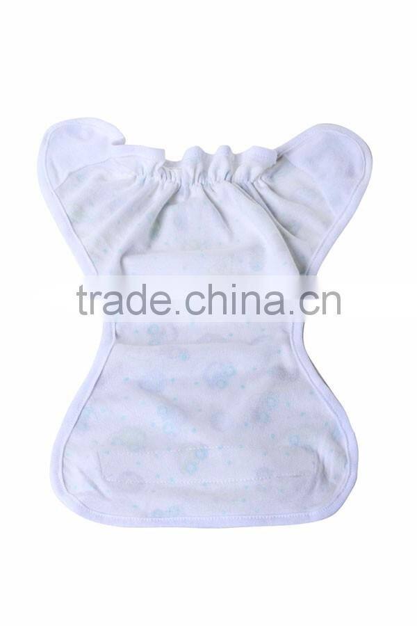 cute animal pattern printed 100% cotton reusable sleepy baby cloth diaper