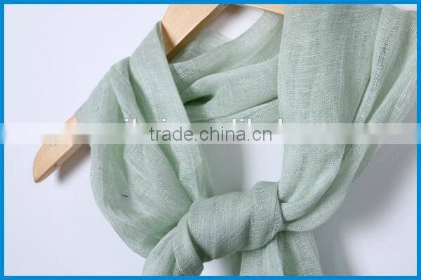High quality solid colour lady's fashionable linen scarf