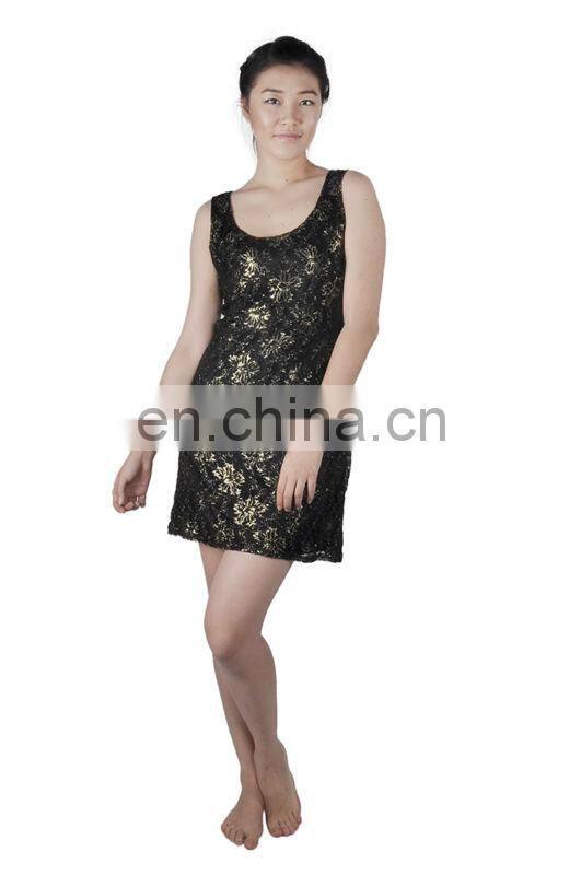 2015 New Fashion Ladies Dress Lace Decoration Women's Dress