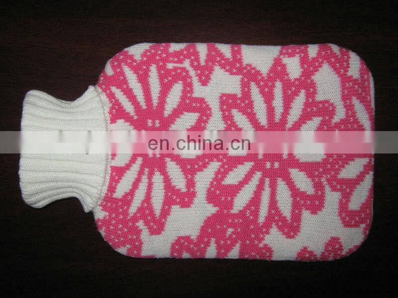 fashional pretty elegant warm soft cozy popular jacquard knit water bottle cover