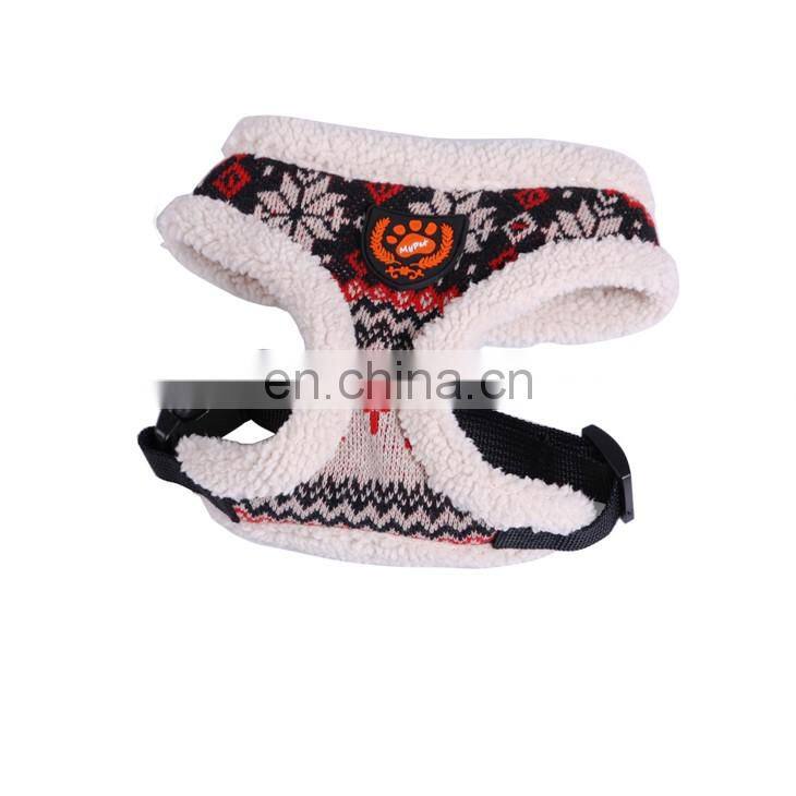 Customize Factory Price Fleece Nylon Dog Harness Vest My Pet Brand