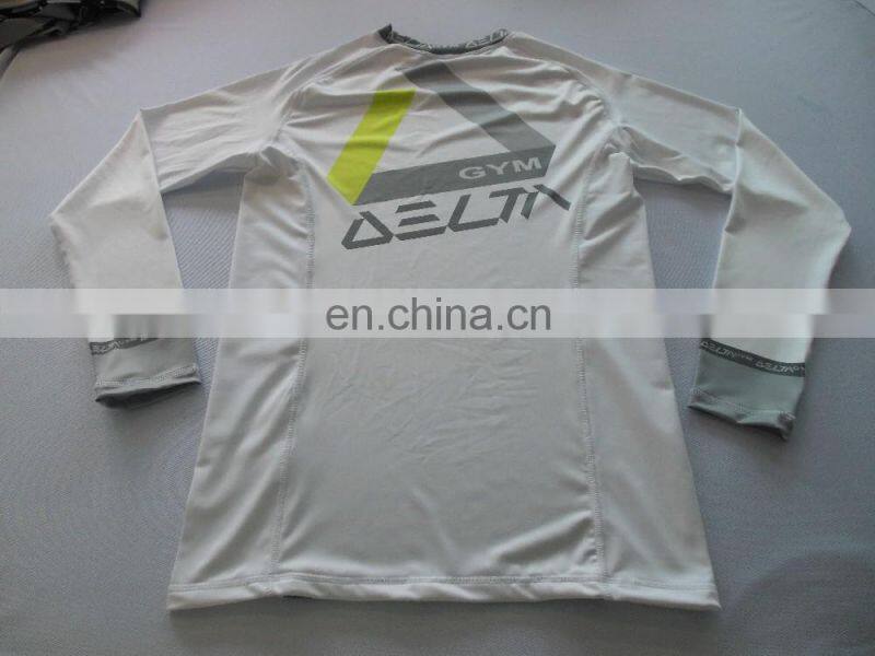 Custom printed long sleeve mma rash guard rashguard manufacturer