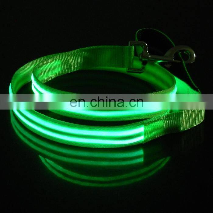 Best sale glowing safety dog leash led lashing dog leash colorful light leash