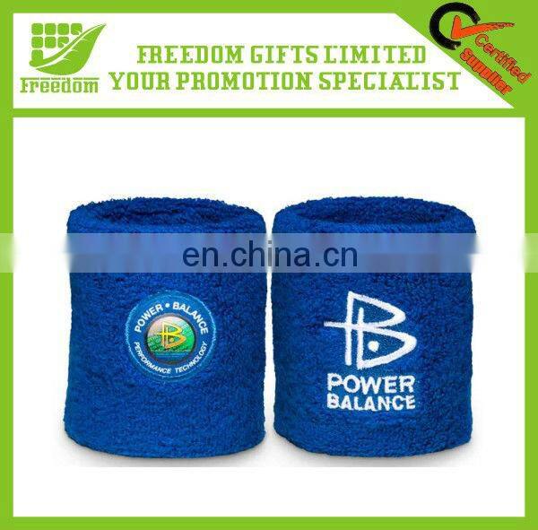 High Quality Logo Custom Cotton Sport Wristband