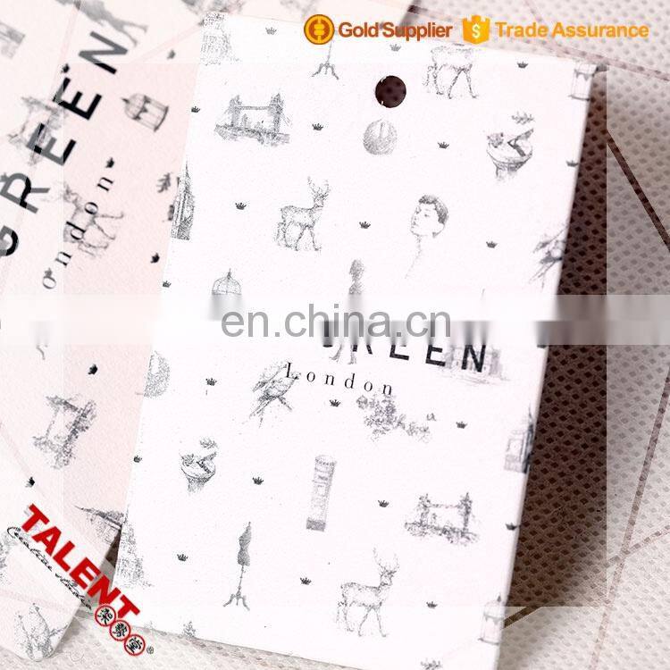 custom brand name logo tag and printed paper spare button bag for clothing