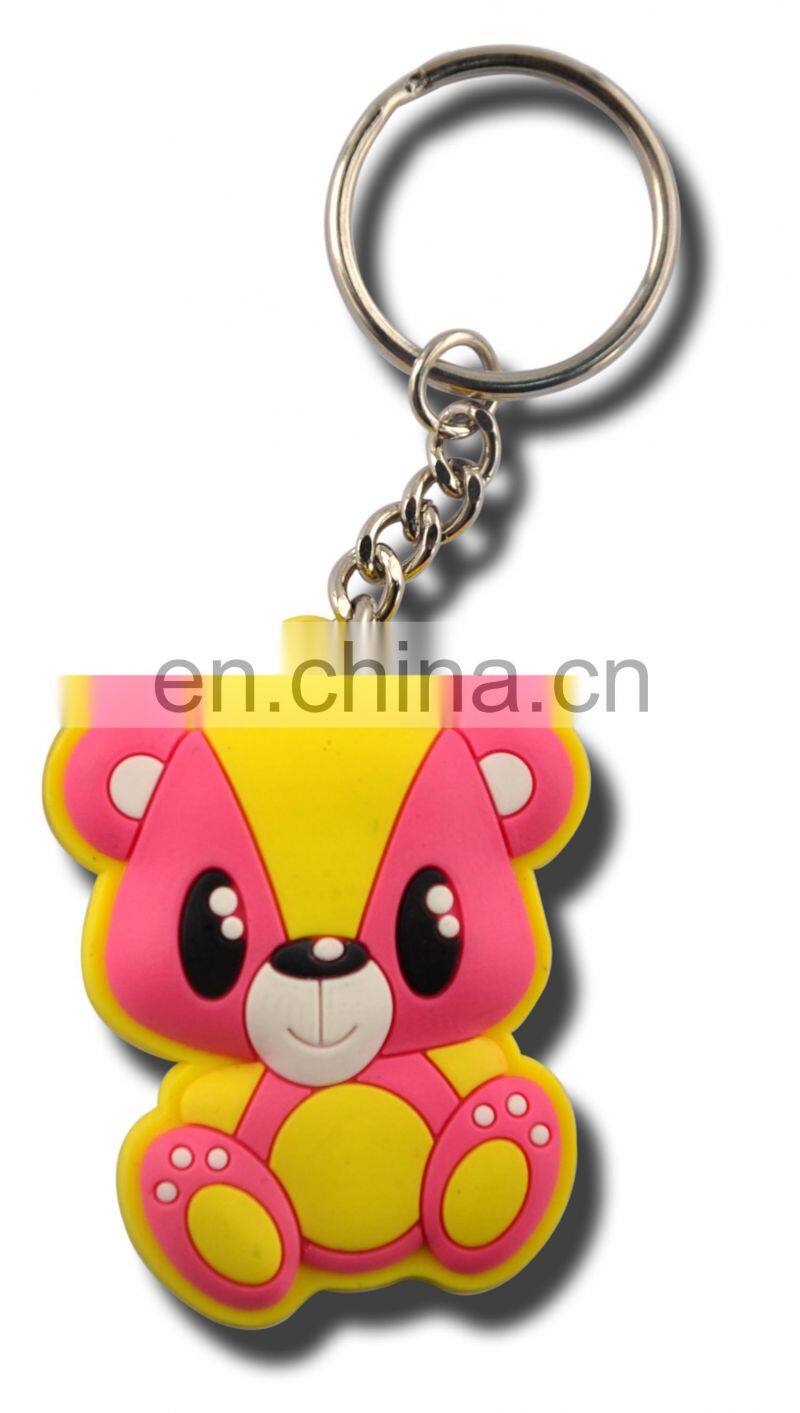 Custom Soft PVC key ring supplier