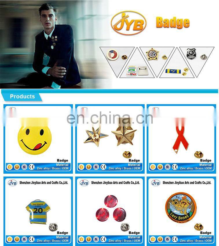 custom high end metal copper 0.6mm name tags bronze plate badge