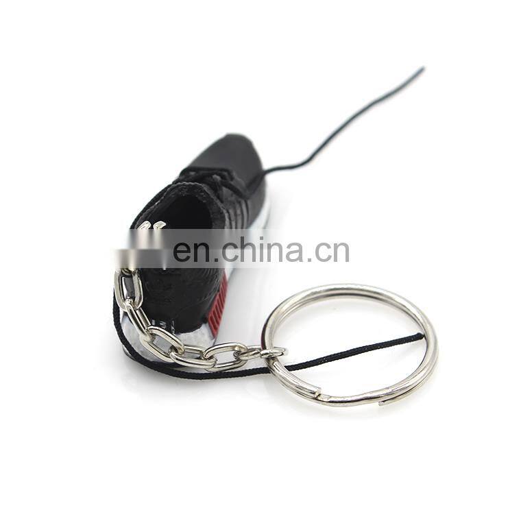 Custom logo High quality 3D mini running shoe lace key chains