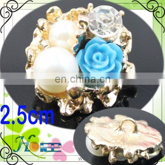 flower shaped fashion rhinestone buttons ,garment button,cheap acrylic button