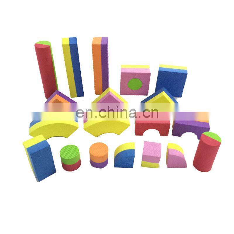 Educational Teaching Toy for Boys and Girls double color Building Blocks sets Soft EVA foam blocks for kids