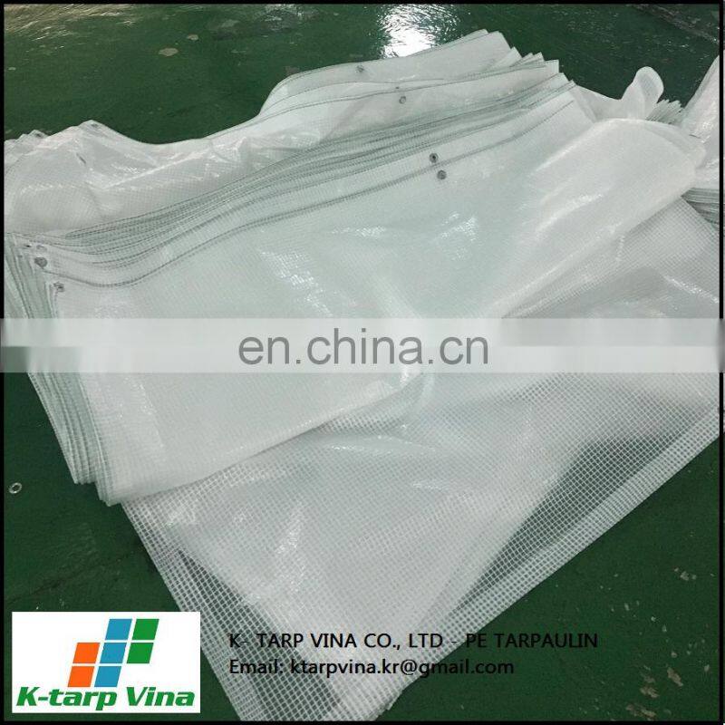 180 gr/sqm LENO TARPS / CLEAR POLY TARPS / TRANSPARENT LENO TARP