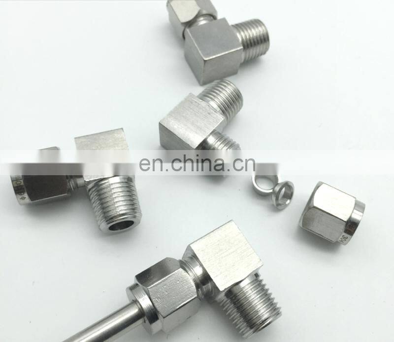 Quick coupler ZG1/2 male thread O.D 1/4 inch hard tube stainless steel elbow flexible weld metal tubing mconnector