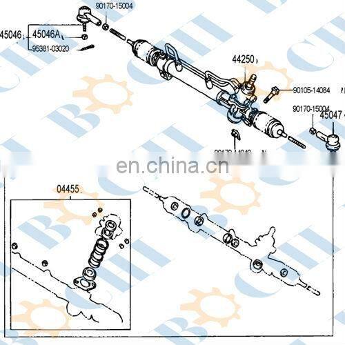 manual steering rack 45510-27030/45510-27050