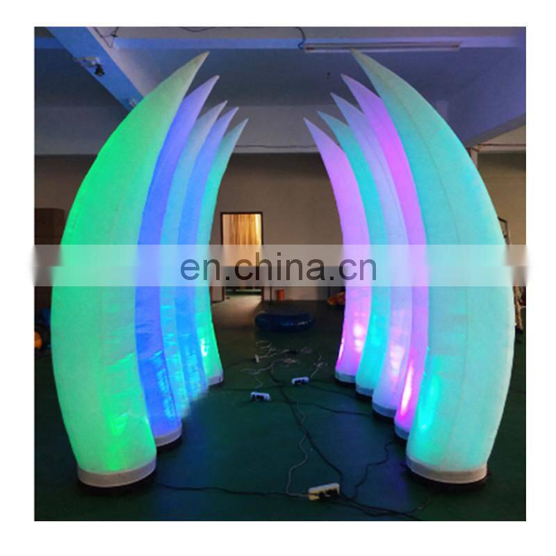 Wholesale 2.5mH Ivory Inflatable Led Tube Attractive Party Decoration