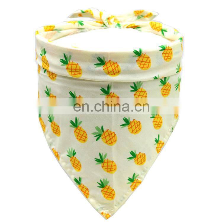 Fruits series printing large dog triangle bandanas for pets