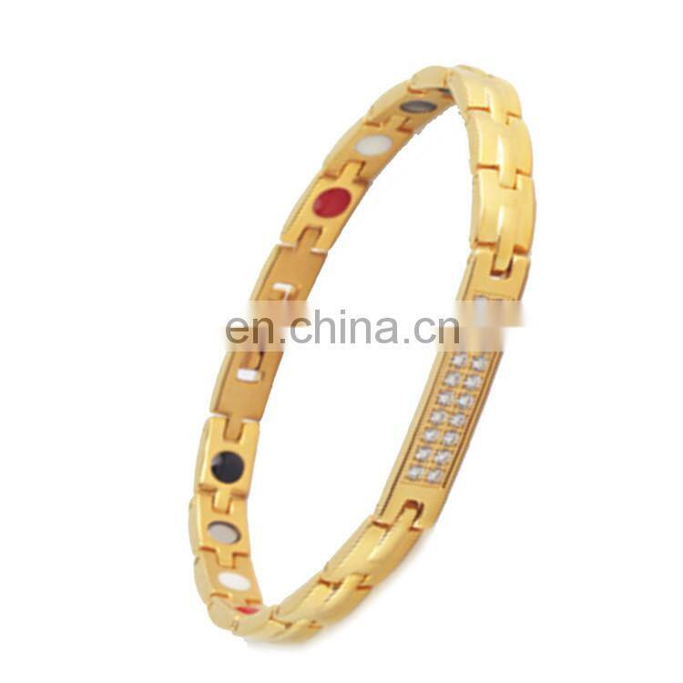 Beautiful studded crystals 4 in 1 bio magnetic health bracelet benefits