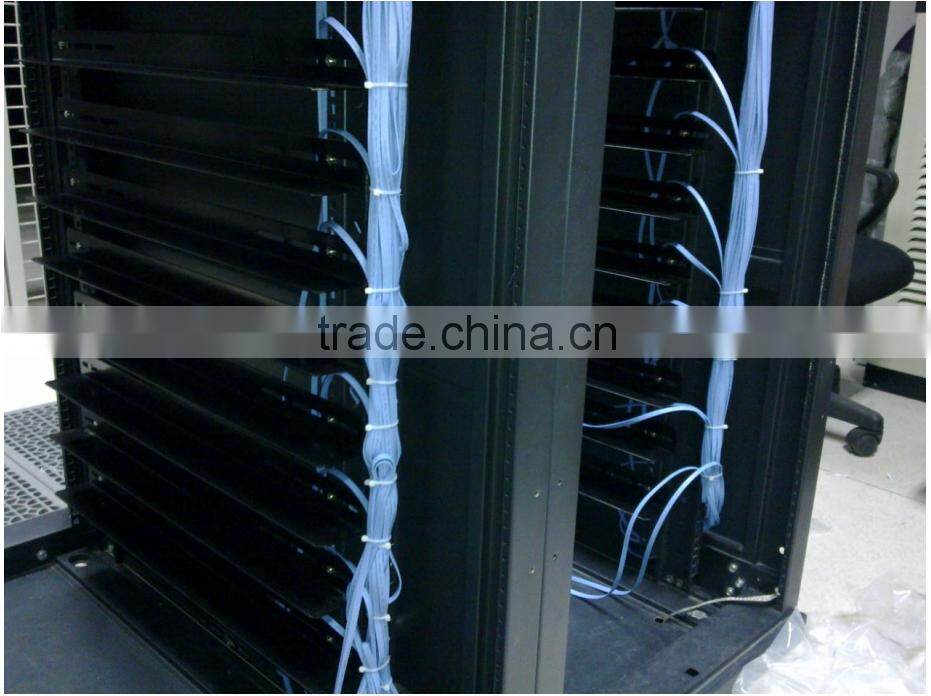 1 FT 600MHZ CAT6A Ethernet cat6a Flat Patch Cable ribbon cable black / blue factory price